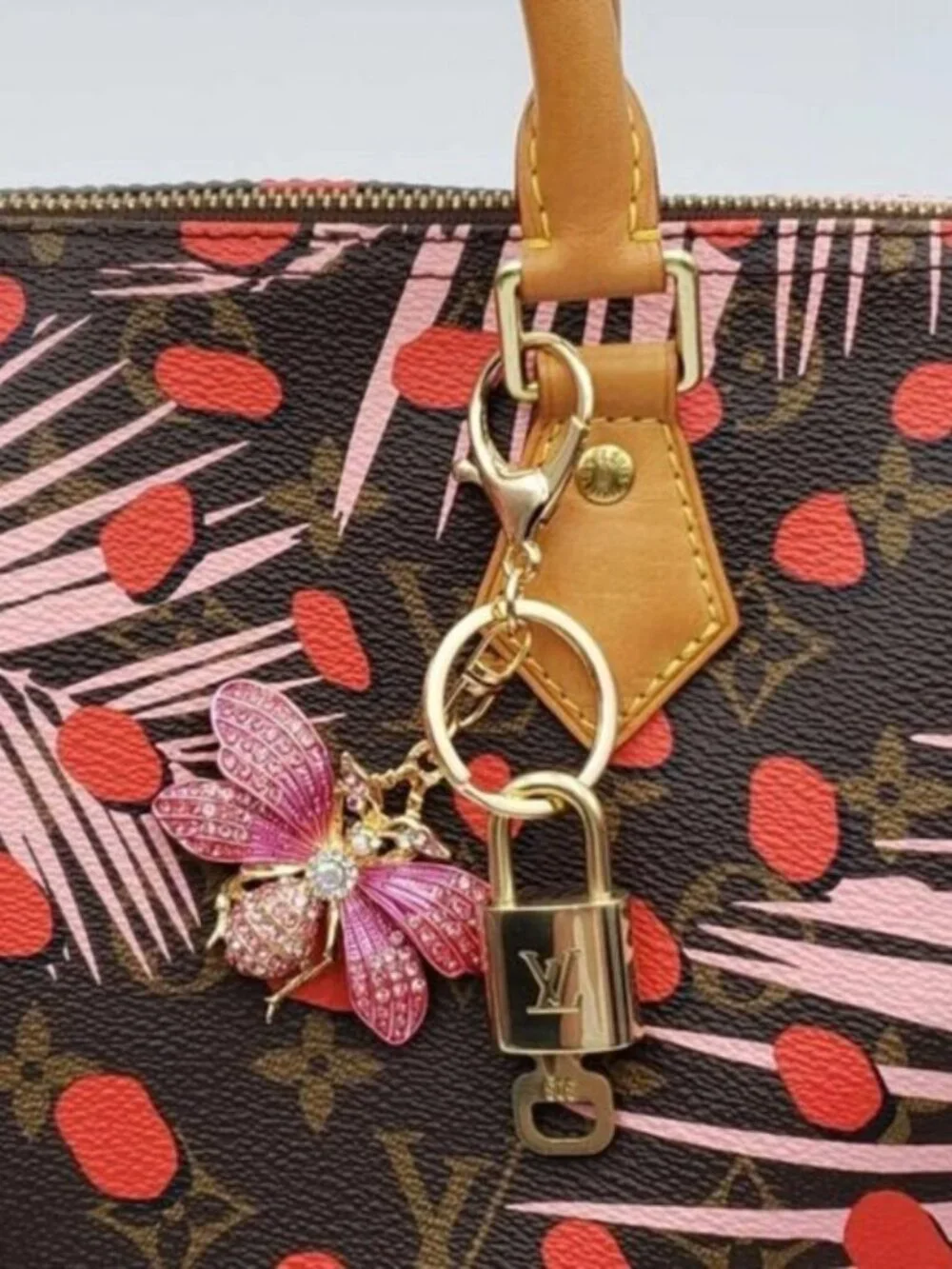 Louis Vuitton Gold Padlock 🔑 Authentic LV Unbranded Keychain Bag Charm